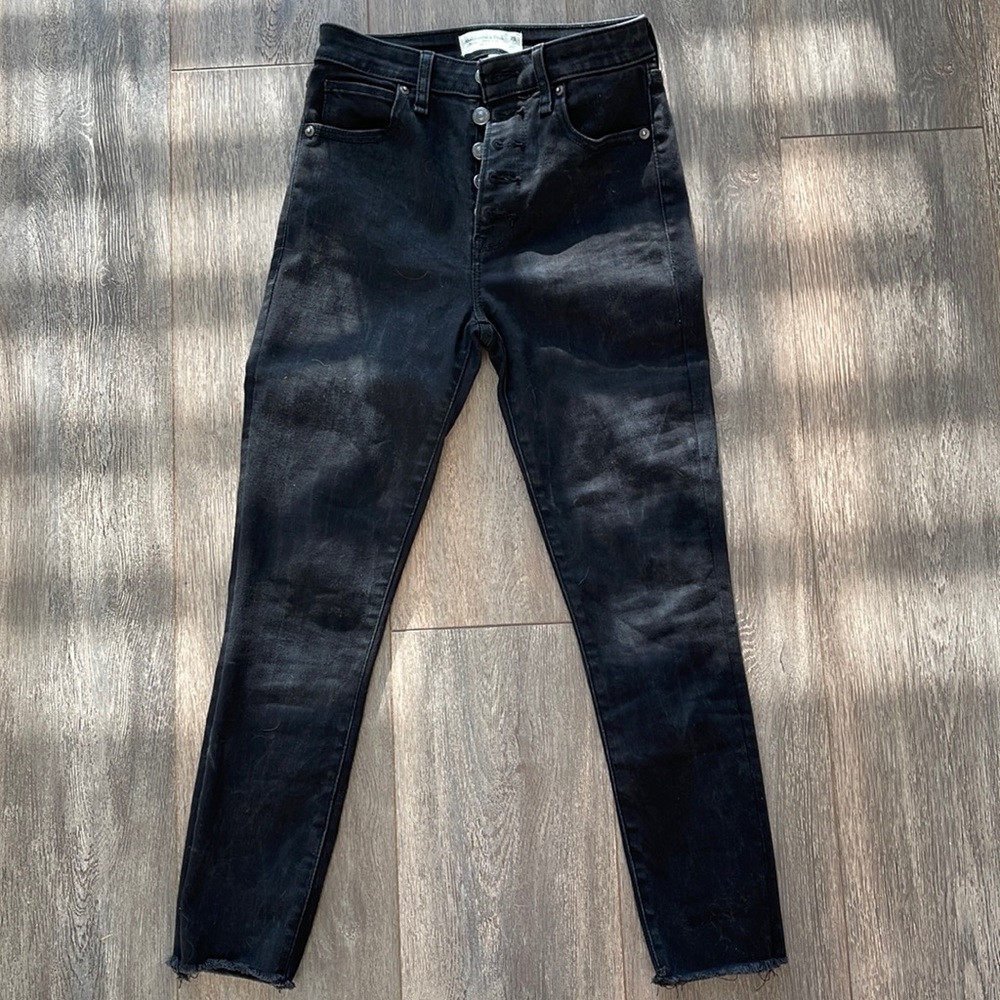 Abercrombie & Fitch Black Skinny High-Rise Curve Love Jean